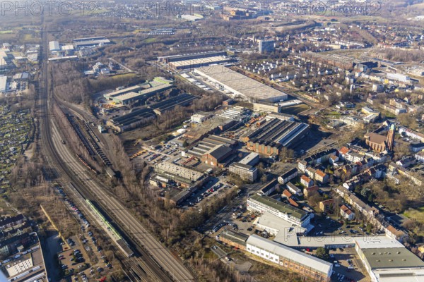 Aerial view, Heintzmann-Werke, Bessemer Straße, Kruppwerke, Bochum, Ruhr area, North