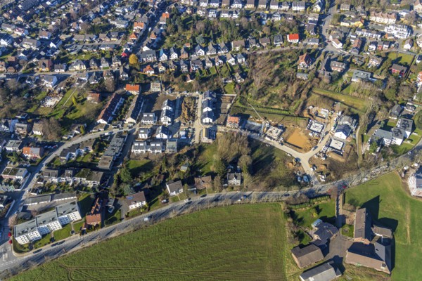 Aerial view, aerial view Eppendorf, construction site residential buildings Ruhrstraße, Eppendorf,