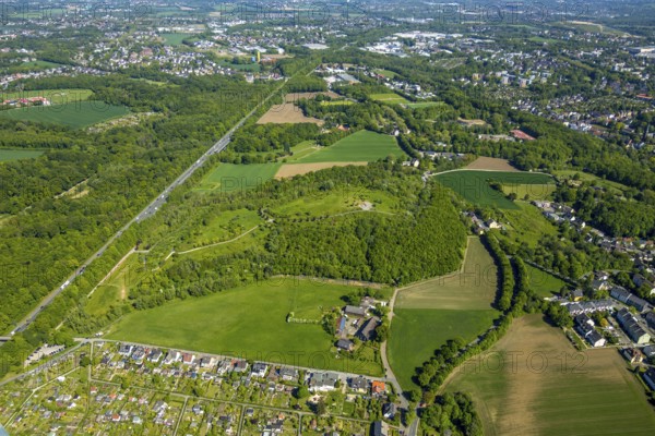 Aerial view, Tippelsberg, recreation area, Bochum, Ruhr area, North Rhine-Westphalia, Germany, DE,