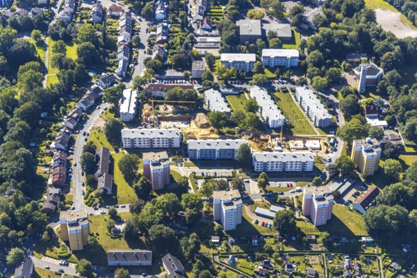 Construction work in the high-rise housing estate Ennepestraße, housing densification, Grumme,