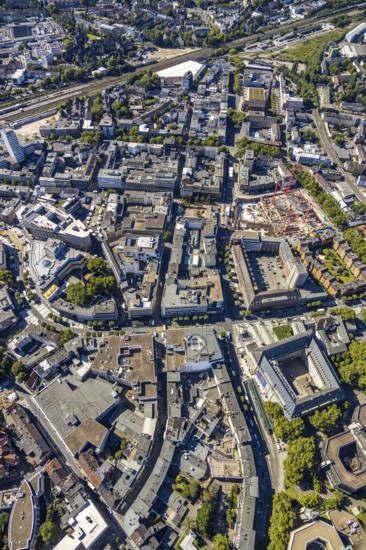 Aerial view, pedestrian zone Kortumstraße between Nordring and Konrad-Adenauer-Platz, Bermuda