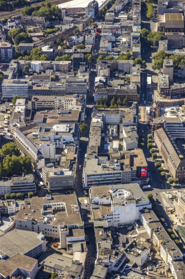 Aerial view, pedestrian zone Kortumstraße between Nordring and Konrad-Adenauer-Platz, Bermuda