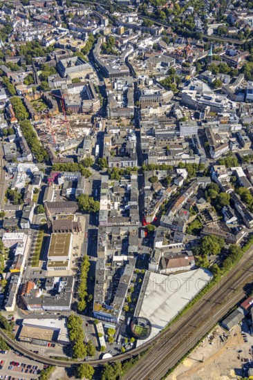 Aerial view, pedestrian zone Kortumstraße between Nordring and Konrad-Adenauer-Platz, Bermuda