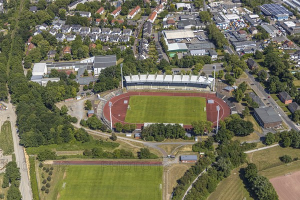 Aerial view, Lohrheidestadion, Bochum-Wattenscheid, Ruhr area, North Rhine-Westphalia, Germany,