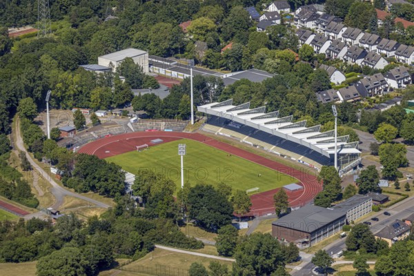 Aerial view, Lohrheidestadion, Olympic Training Centre Ruhr-Ost, Bochum-Wattenscheid, Ruhr area,