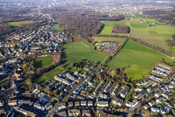 Aerial view, Am Hillerberg sports ground, Ballspielverein Hiltrop 1912 e.V., Landwirtschaftlicher