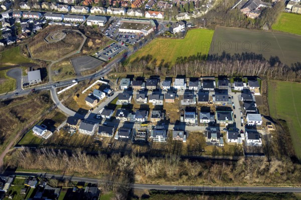 Aerial view, residential area, Marie-Luise-Tanski-Straße, Bochum, Ruhr area, North