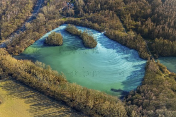 Aerial view, Harpener Teiche, Werne, Bochum, Ruhr area, North Rhine-Westphalia, Germany, DE,