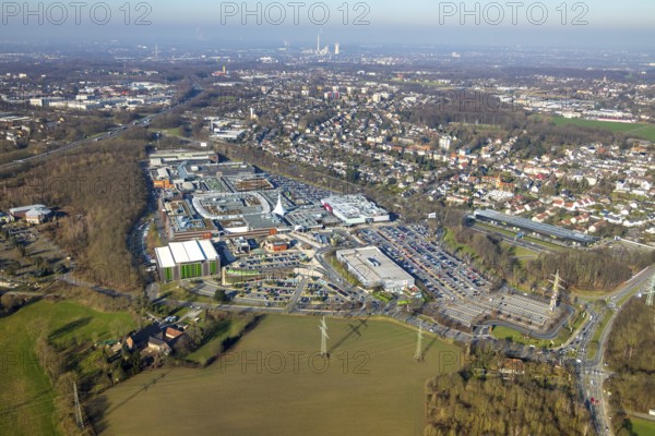 Aerial view, Ruhrpark Bochum, shopping centre, Harpen, Bochum, Ruhr area, North Rhine-Westphalia,