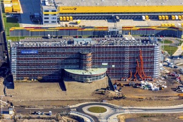 Aerial view, MARK 51Â°7 industrial estate, former Opel site with old administration building, Laer,