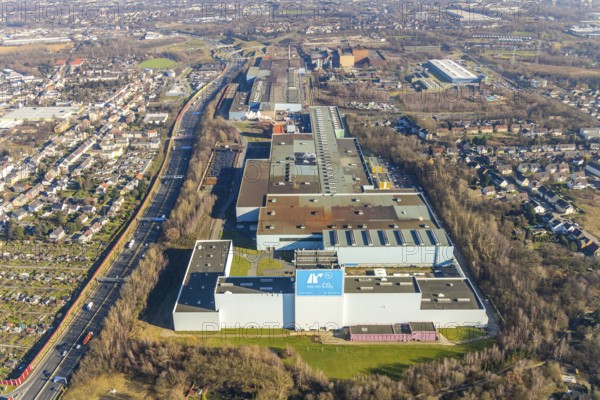Aerial photo, thyssenkrupp Steel Europe AG Bochum plant, Essener Straße, Kruppwerke, Bochum, Ruhr