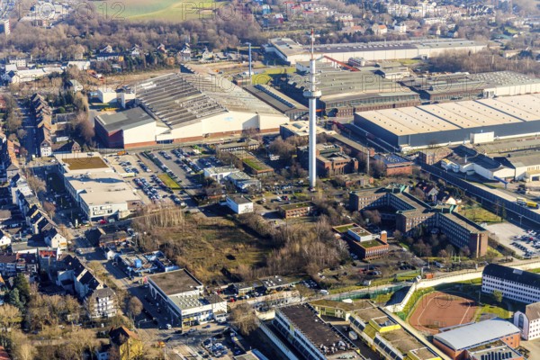 Aerial photograph, Deutsche Telekom AG site, Karl-Lange-Straße, potential mosque site, Grumme,