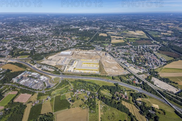 Aerial photo, MARK 51°7, new building Zess, Nordhausen-Ring and motorway A448, Laer, Bochum, Ruhr