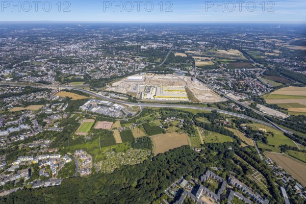 Aerial photo, MARK 51°7, new building Zess, Nordhausen-Ring and motorway A448, Laer, Bochum, Ruhr
