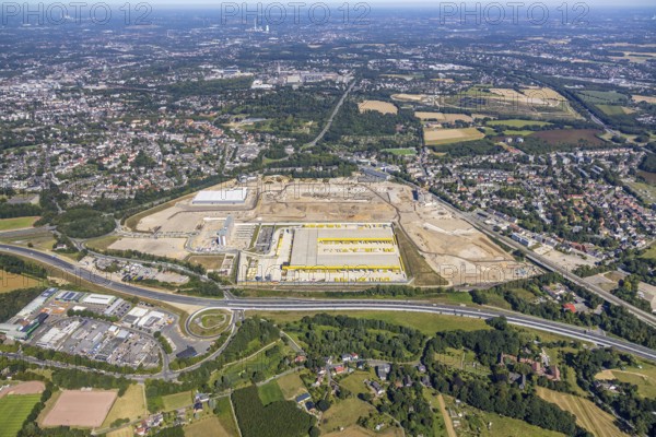 Aerial photo, MARK 51°7, new building Zess, Nordhausen-Ring and motorway A448, Laer, Bochum, Ruhr