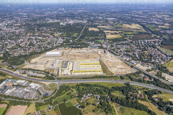 Aerial photo, MARK 51°7, new building Zess, Nordhausen-Ring and motorway A448, Laer, Bochum, Ruhr