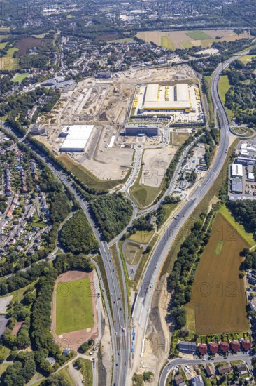 Aerial view, MARK 51°7, new building Zess, Laer, Bochum, Ruhr area, North Rhine-Westphalia,
