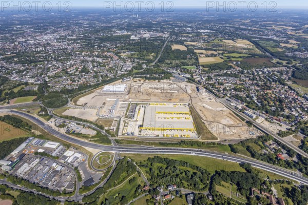 Aerial photo, MARK 51°7, new building Zess, Nordhausen-Ring and motorway A448, Laer, Bochum, Ruhr
