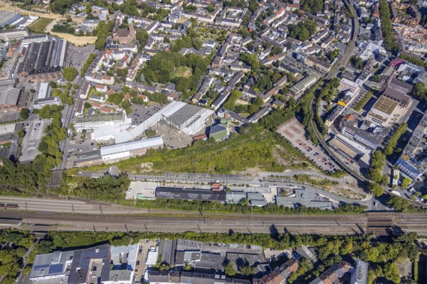 Aerial view, City-Tor Süd, Kruppwerke, Rotunde Bochum, RIFF - Veranstaltungs-GmbH, Bochum, Ruhr