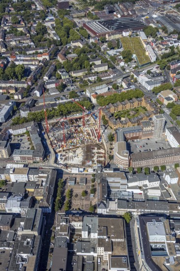Aerial view, Old Justice Area, Gleisdreieck, Bochum, Ruhr Area, North Rhine-Westphalia, Germany,