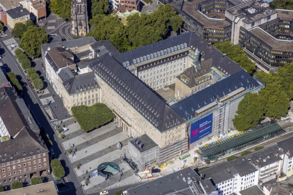 Aerial view, city hall Bochum, city administration Bochum, Gleisdreieck, Bochum, Ruhr area, North