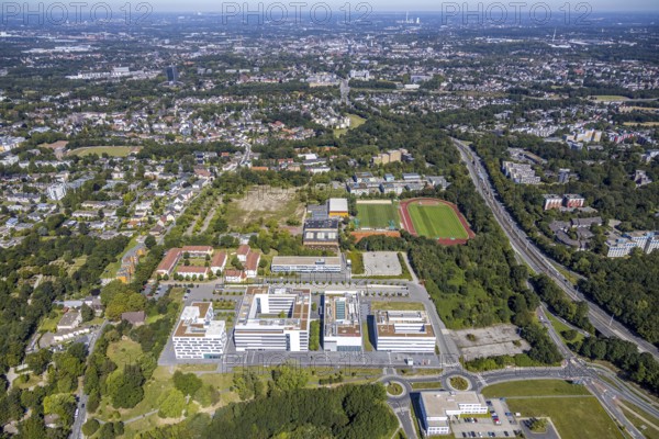 Aerial view, health campus north, neighbourhood at health campus Bochum, Wiemelhausen, Bochum, Ruhr