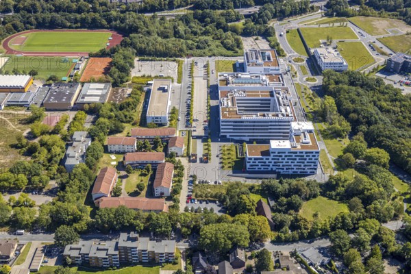 Aerial view, health campus north, Querenburg, Bochum, Ruhr area, North Rhine-Westphalia, Germany,
