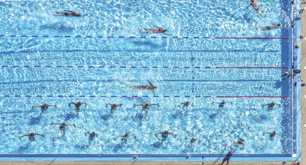 Schwimmverein Blau-Weiß Bochum 1896 e. V., outdoor swimming pool Am Wiesengrund, swimming pool,