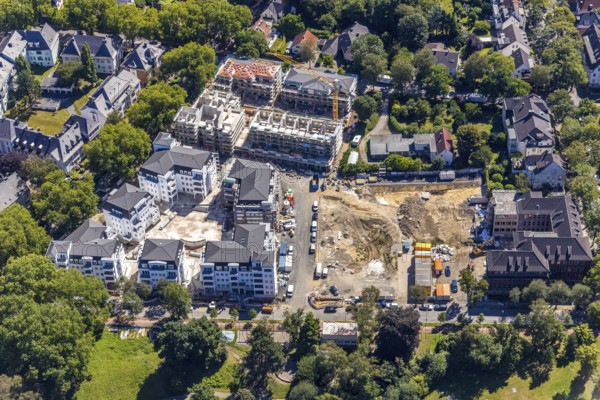 Aerial view, new development area, penthouse flats Herderallee, Wielandstraße, Gleisdreieck,