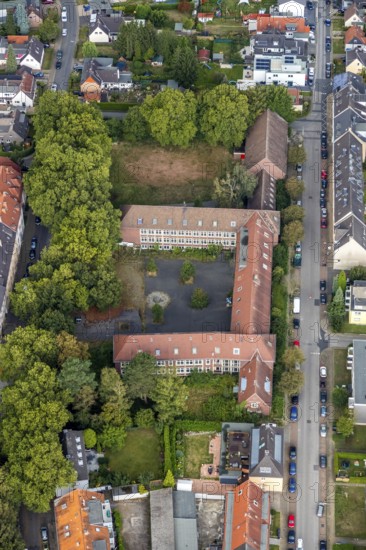 Aerial view, residential area Moltkestraße, Goebenstraße, Wattenscheid, Bochum, Ruhr area, North