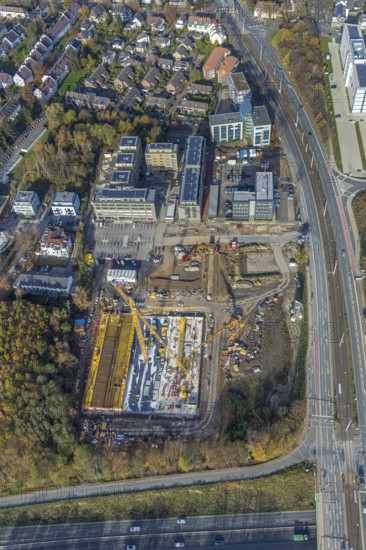 Police Bochum police station south-east, construction site new building residential neighbourhood