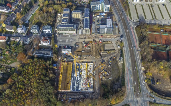Police Bochum police station south-east, construction site new building residential neighbourhood
