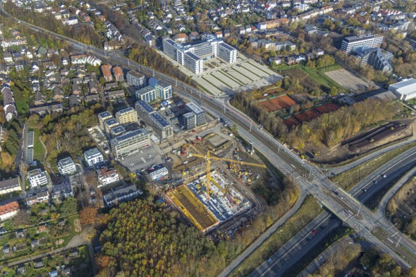 Police Bochum police station south-east, construction site new building residential neighbourhood