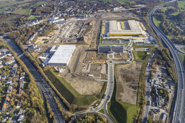 Construction site, new construction DHL Logistik, office address office 51Â°7, office building