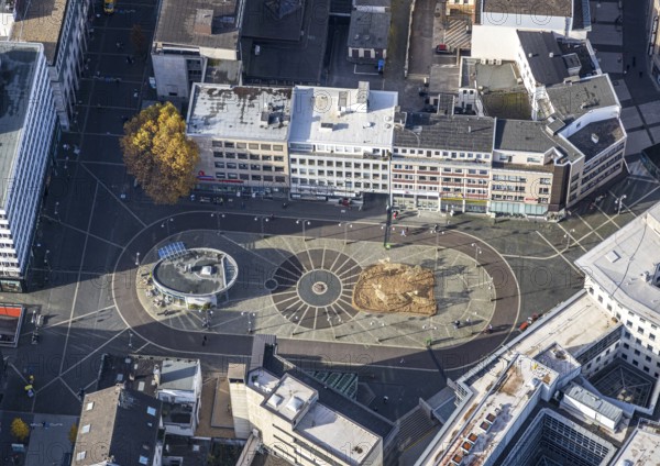 Commercial buildings at Dr.-Ruer-Platz, Christmas decoration, Gleisdreieck, Bochum, Ruhr area,