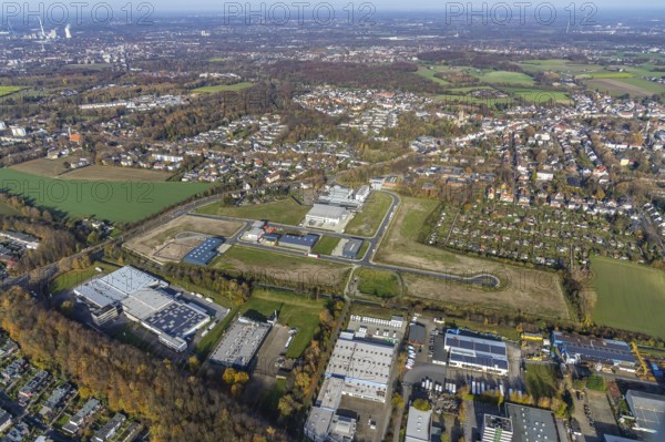 Construction site new building commercial area An der Salzstraße, district Hiltrop, Bochum, Ruhr
