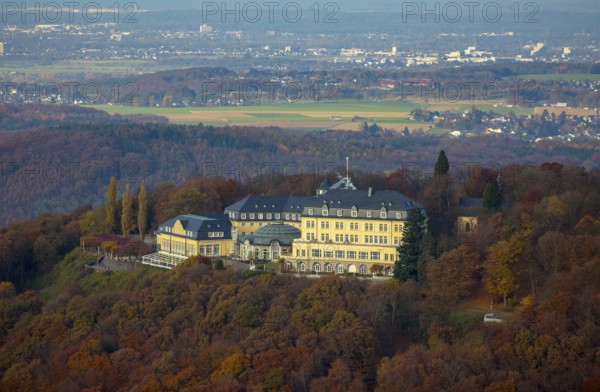 Bundesgästehaus Hotel Petersberg against the backdrop of Bonn, Königswinter, Siebengebierge between