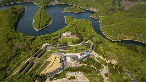Former Nazi Ordensburg Vogelsang, a building complex erected by the National Socialists on Mount