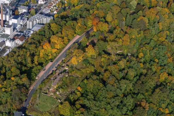 Aerial view, Schlossberg-Hotel Homburg OHG, Homburg, Saarland, Germany, Europe, birds-eyes view,