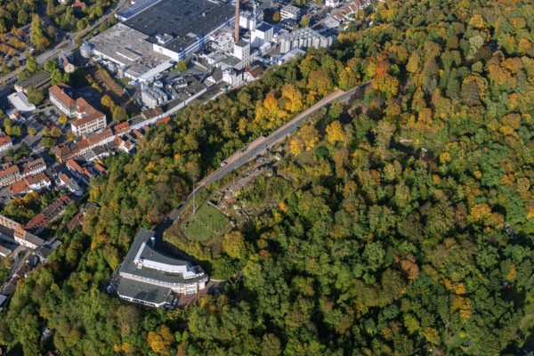 Aerial view, Schlossberg-Hotel Homburg OHG, Homburg, Saarland, Germany, Europe, birds-eyes view,