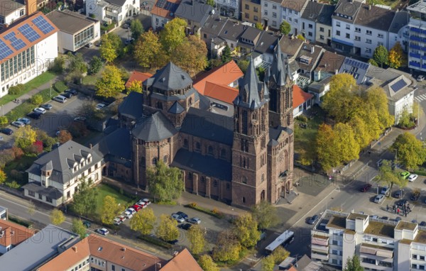 St. Sacrament Saardom, Dillingen/Saar, Saarland, Germany, Europe, aerial photo, birds-eyes view,