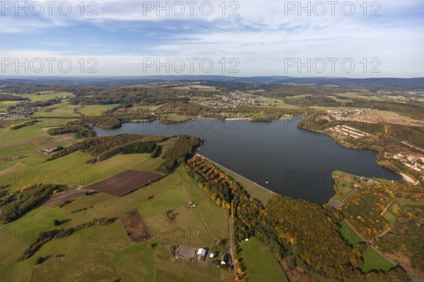 Bostalsee, tributaries Bos, Dämelbach, district Sankt Wendel, Nohfelden, Saarland, Germany, Europe,