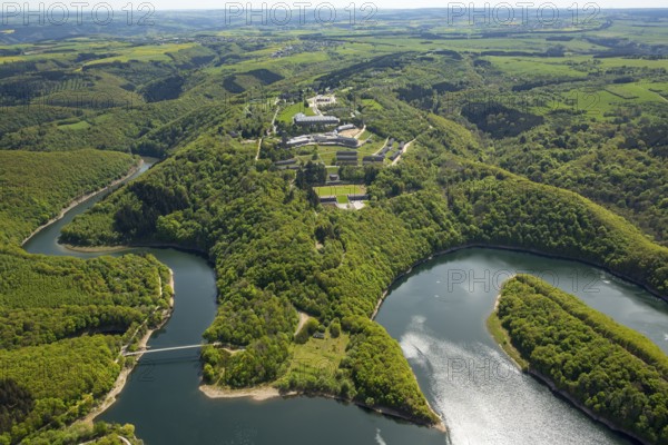 Former Nazi Ordensburg Vogelsang, a building complex erected by the National Socialists on Mount