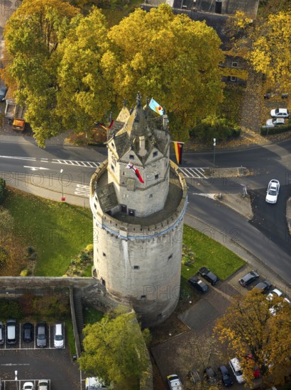 The Round Tower, landmark of Andernach, corner defence tower in the town wall, defence tower,