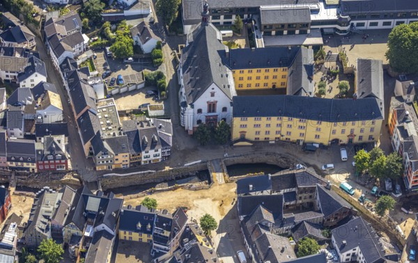Aerial view, Historic old town with St. Donatus Jesuit Church and St. Michael-Gymnasium and