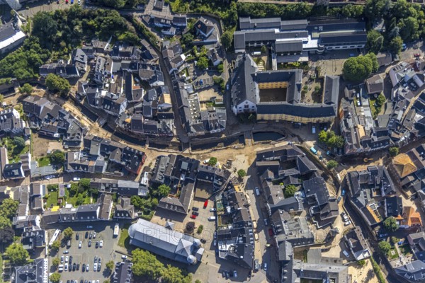 Aerial view, historic old town with St. Donatus-Jesuit church and St. Michael-Gymnasium as well as