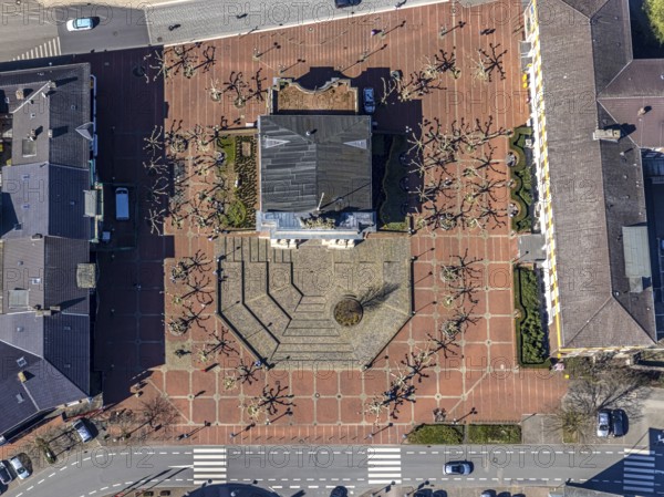 Aerial view, Berliner Tor Wesel, Berliner-Tor-Platz, Wesel, Ruhr area, Lower Rhine, North
