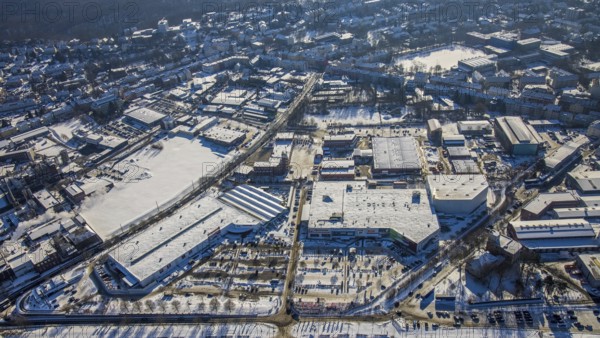 Aerial view, city of Witten, Wittener Werkstadt cultural centre, industrial estate Dortmunder