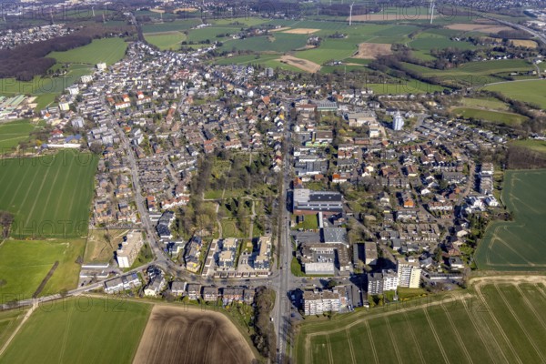 Aerial view, local view Stockum, Düren, Witten, Ruhr area, North Rhine-Westphalia, Germany, DE,