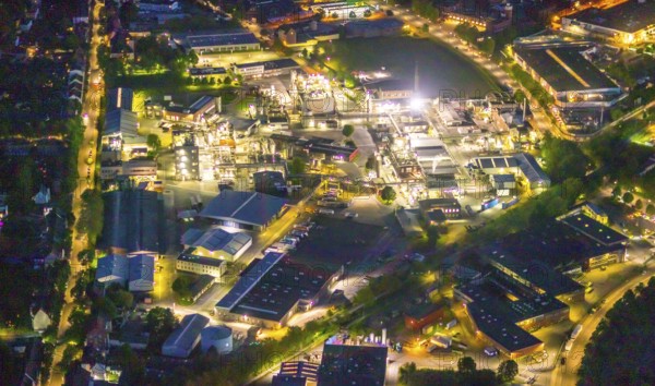 Aerial view, Evonik Industries AG premises, chemical plant, Witten, Ruhr area, North